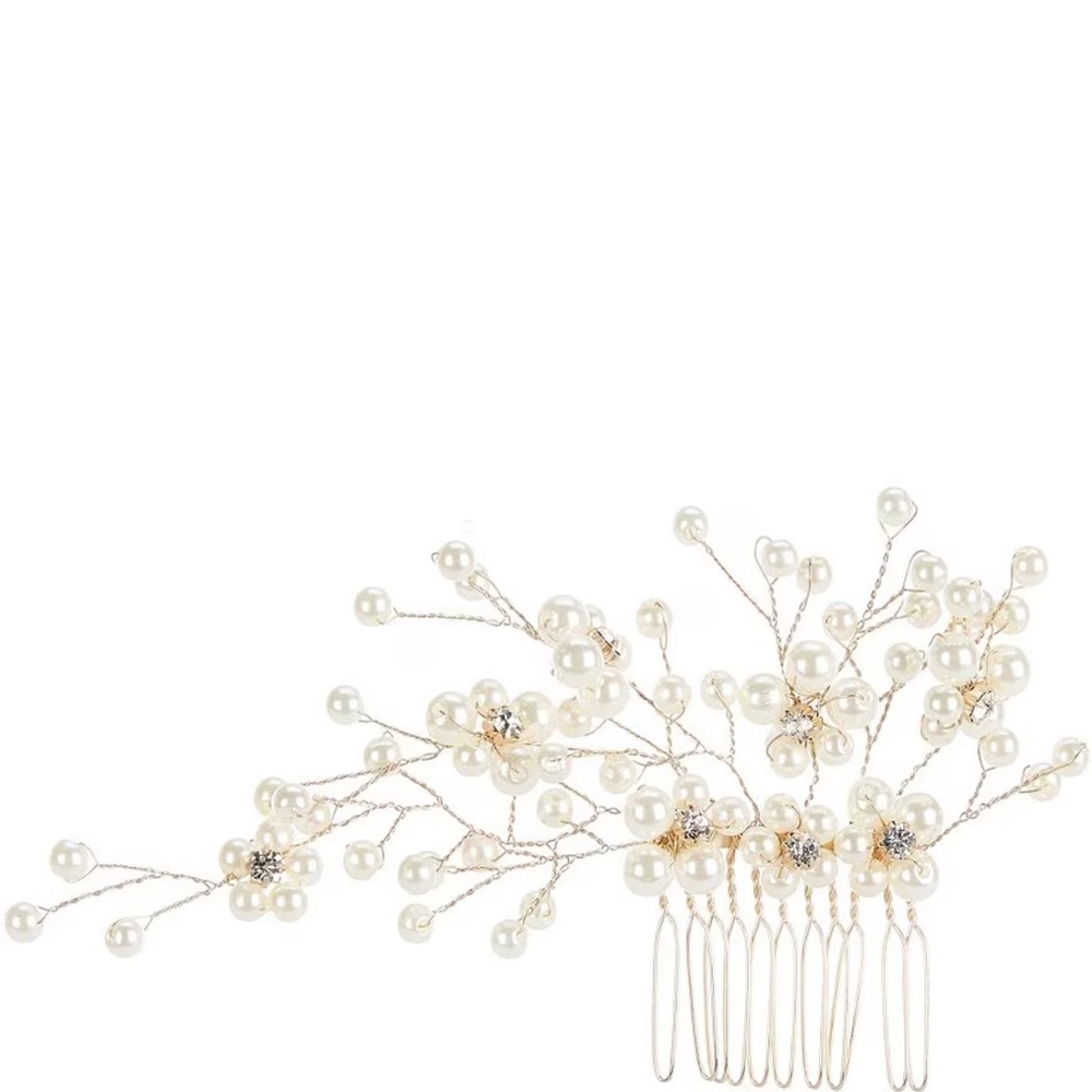 Borrowed & Blue by Southern Living Pearl Beaded Stone Wire Hair Piece